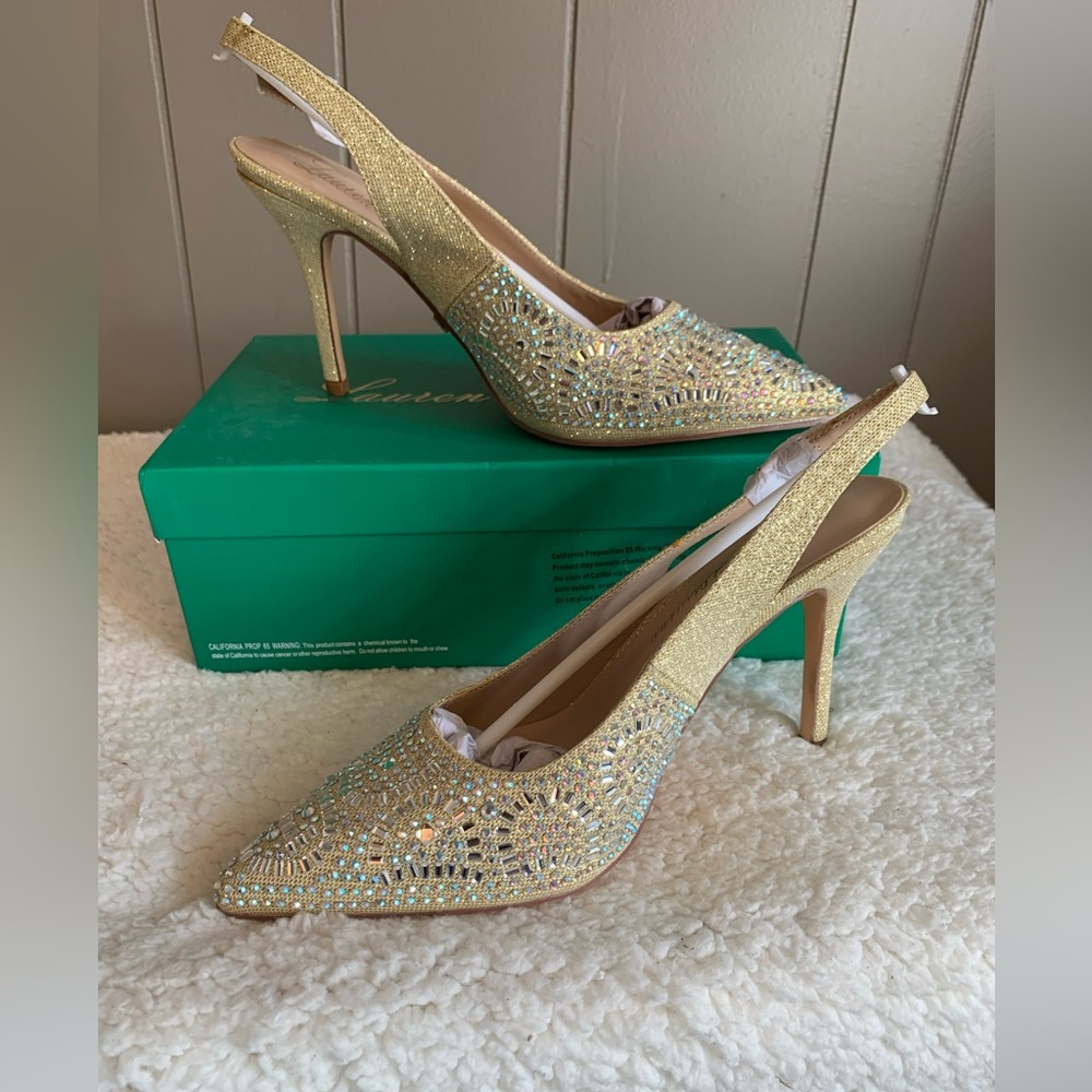 New Lauren Lorraine Rachel Slingback Heels in Nude